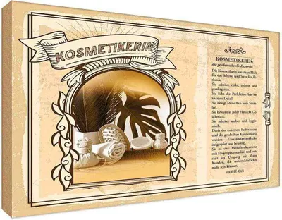 Produktbild von vianmo Holzschild 20x30 cm Kosmetikerin Beruf Arbeit