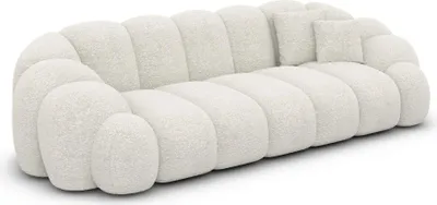 Produktbild von Bouclé 3-Sitzer Couch Liora Weiß