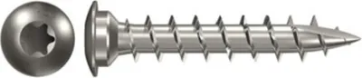 Produktbild von Fischer 660704, Schraube, Edelstahl, Holz, Rund, Vollgewinde, Rundkopf
