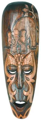 Produktbild von Maske Bumbo, wahlweise in 50 cm oder 100 cm, Holz-Maske aus Bali, Wandmaske, Grösse:ca. 100 cm
