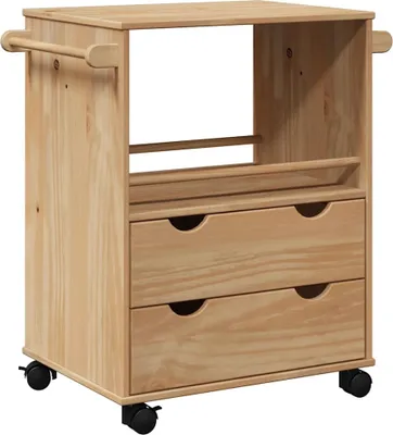 Image de vidaXL Chariot de cuisine OTTA 59x45x80 cm pin massif