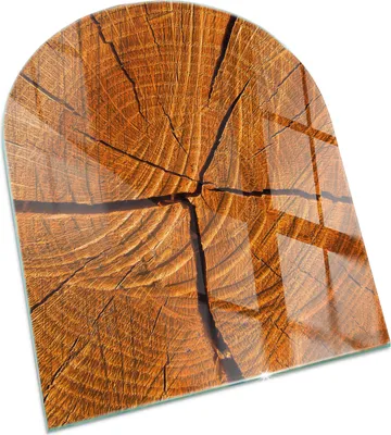 Produktbild von Holzmaserung im Querschnitt – Glasbodenplatte für – Kaminofen – Kaminplatte Glas – Schutzglas – Funkenschutzplatte –Glasbodenplatte Feuerfeste – Hitzeschutzplatte – Bodenschutz aus Glas – 80x70 cm
