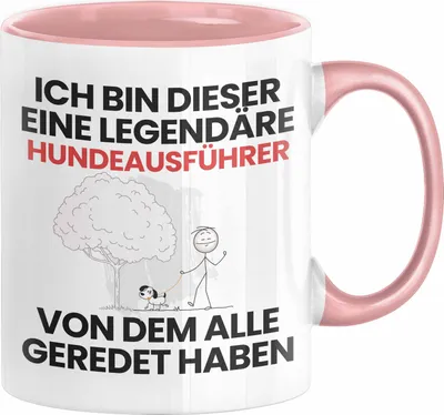 Produktbild von Hundeausführer Geschenk Tasse Lustige Geschenkidee Geburtstag für Hundeausführer Ich Bin Dieser Legendäre Hundeausführer Von Dem Alle Geredet Haben Kaffee-Becher (Rosa)