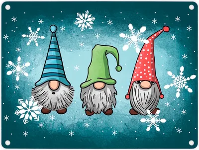 Produktbild von Weihnachts-Wichtel Metallschild in 15x20 cm