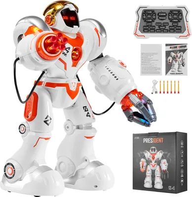 Image de SucceBuy Jouet robot RC pour enfants, mode combat, programmable, avec boules, marche et danse, cadeau d'anniversaire pour enfants de 3 à 12 ans