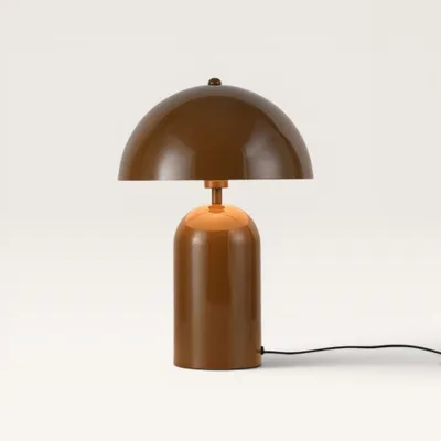 Image de LUSENZ - Lampe de table Asteri 25W E14 Métal IP20 Marron