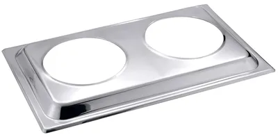 Produktbild von Einsatz für zwei Bain Marie Töpfe, aus Edelstahl, hochglänzend, GN 1/1, Ø 18 cm