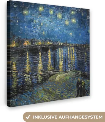 Obrázok produktu pre MuchoWow® - Plátno - Van Gogh - Most - Starí majstri, nástenný obraz, nástenné dekorácie obrazy obývacia izba, 90x90cm