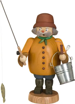 Produktbild von Angler (22cm) Räuchermann von Seiffener Volkskunst
