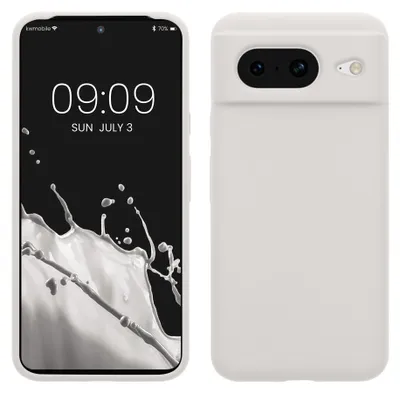 Produktbild von kwmobile Handyhülle für Google Pixel 8 Hülle, für Pixel 8 Case - Hülle Silikon - kabelloses Laden - Weiß matt