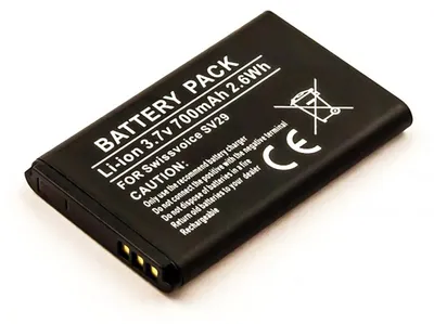Produktbild von Akku für Swissvoice SV29 Li-Ion 3,7 Volt 700 mAh schwarz.