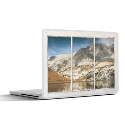 Produktbild von MuchoWow® Laptop Aufkleber Sticker Cover Aussicht - Berg - Wasser 25x18 cm - Laptop-Deko