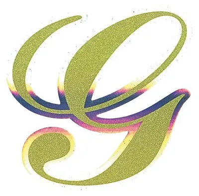 Produktbild von Aufkleber Monogramma Buchstabe G, Gold Metallescente
