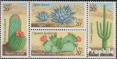 Produktbild von Briefmarken USA 1981 Mi 1517-1520 Viererblock (kompl.Ausg.) postfrisch Wüstenpflanzen