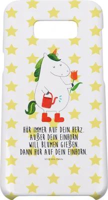 Produktbild von Mr. & Mrs. Panda Samsung Galaxy S8 plus Handyhülle  Einhorn Gärtner - Weiß - Geschenk, Handy, Case, Hülle, Cover, Stiefel, Unicorn, Blume, Lebenslust, Freundin