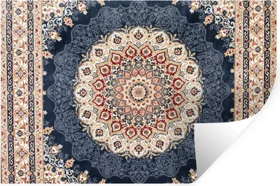 Obrázok produktu pre MuchoWow® Nálepka na stenu - Perzský koberec - Mandala - 60x40cm - Samolepiaca a polohovateľná