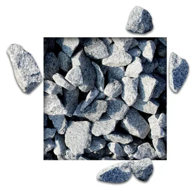 Produktbild von 25 kg Granitsplitt Hellgrau für Garten- und Landschaftsgestaltung