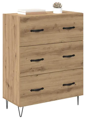 Zdjęcie produktu dla vidaXL Kredens dębowy Artisan 69,5 x 34 x 90 cm drewno kompozytowe i żelazo