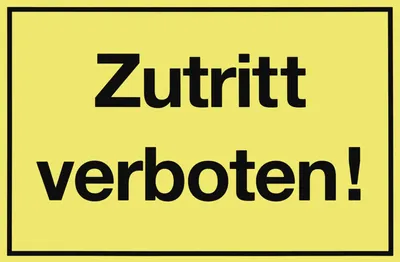 Produktbild von Metafranc Hinweisschild Zutritt verboten 200 x 300 mm