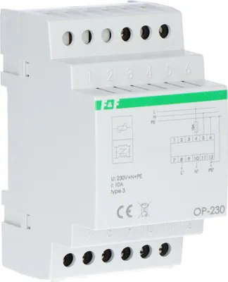 Immagine prodotto di Filtro antidisturbo con protezione da sovratensione OP-230 Sicurezza 230 V AC F&F
