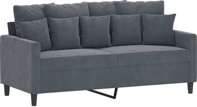 Produktbild von 2-Sitzer-Sofa Dunkelgrau 140 cm Samt