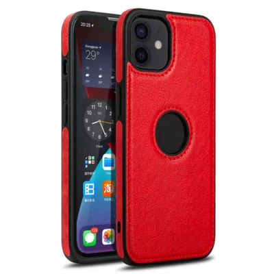 Zdjęcie produktu dla Skórzane etui Smartphonica iPhone 11 - czerwone
