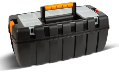 Image de Mallette à outils en plastique VIDE - avec 1 tiroir - 55 x 27 x 23 cm 1 pièce [11010D].