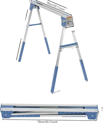 Immagine prodotto di Carrello da lavoro, struttura robusta, regolabile in altezza, blu