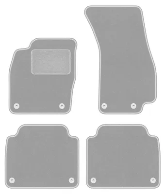 Imagen del producto de Alfombrillas de moqueta para Audi A8 D5 4N 2017- (sedán) – juego de 4 piezas, grises, a medida – Wielganizator OSLO