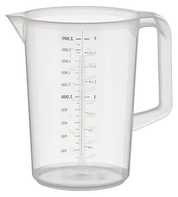 Produktbild von APS 30048 Messbecher PRO, Polypropylen, geprägte Maßskalierung, 2 Liter, Ø 15 cm, Höhe 20,5 cm