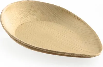 Produktbild von Teller aus Palmblatt, oval, 170 x 108 x h30/12 mm, 20 Stück