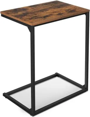 Zdjęcie produktu dla Stolik pomocniczy do laptopa rustykalny 55x35x66 cm czarny