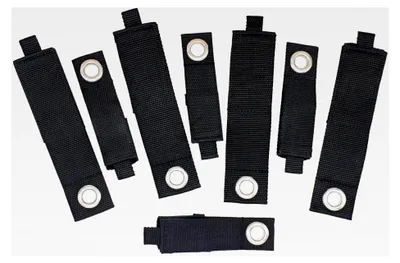 Produktbild von Klettband Aufbewahrungsgurt mit Öse, 10 x groß, Schwarz, Nylon, Velcro, Kabelbinder