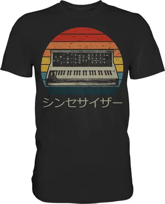 Produktbild von Retro Modular Synthesizer Musikproduzent Analog Japan T-Shirt – Black / 5XL