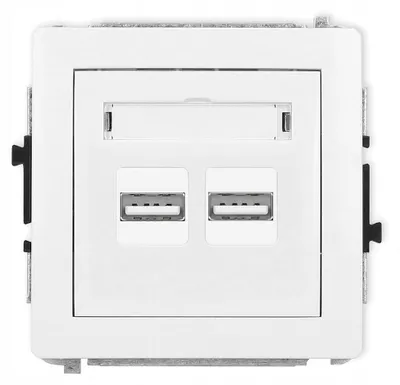 Produktbild von Karlik DECO Doppel-USB-Steckdose Weiß Glanz