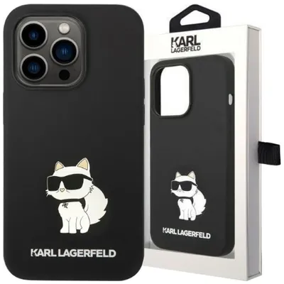 Produktbild von Karl Lagerfeld Liquid Silicone Choupette NFT Case für iPhone 14 Pro Max schwarz