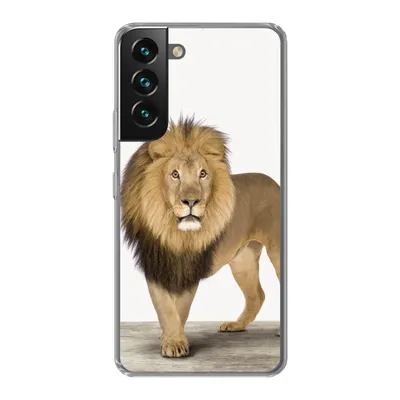 Produktbild von MuchoWow® Handyhülle Schutzhülle Hülle für Samsung Galaxy S22 Jungen - Löwe - Tiere - Kinder - Mädchen Silikon Softcase Handy Hülle - Mobiltelefonhülle