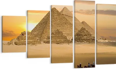 Produktbild von Bild auf Leinwand - Leinwandbild - Pyramide ägypten wüste - 100x60cm - Wand Bild - Wanddeko - Leinwanddruck - Bilder - Kunstdruck - Wanddekoration - Leinwand bilder - Wandkunst - EG100x60-2196