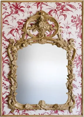 Produktbild von Casa Padrino Luxus Barock Spiegel Antik Gold / Weiß / Rot - Rechteckiger italienischer Barockstil Wandspiegel - Barock Möbel - Luxus Möbel im Barockstil - Luxus Qualität -  Italy