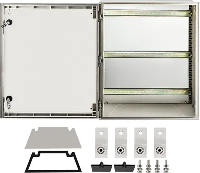 Produktbild von Schaltschrank NEMA-Stahlgehäuse 60 x 50 x 23 cm NEMA 3X Glasfaser-Schaltkasten, IP66 wasserdicht und staubdicht, elektrischer Anschlusskasten für den Außen-/Innenbereich, mit Montageplatte