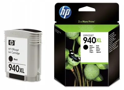 Zdjęcie produktu dla HP 940XL oryginalny wkład atramentowy czarny XL, Wysoka (XL) wydajność, Czarny, Tusz na bazie pigmentu, 1 szt., 2200 stron(y)