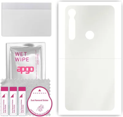 Produktbild von apgo Rückseite Schutzfolie, Matt, kompatibel mit Motorola One Macro, Hinten Hydrogel-Displayschutzfolie mit Positionierhilfe, kratzfest, einfache Montage