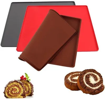 Obrázok produktu pre Silikónová podložka odolná voči vysokým teplotám, 40 x 30 cm, 3-dielna, vhodná na styk s potravinami