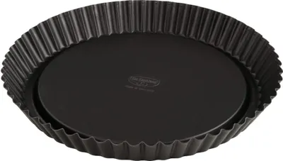 Produktbild von Dr. Oetker Obstkuchenform Ø 28 cm, Backform für Obsttorten, runde Kuchenform aus Stahl mit Antihaftbeschichtung (Farbe: schwarz)
