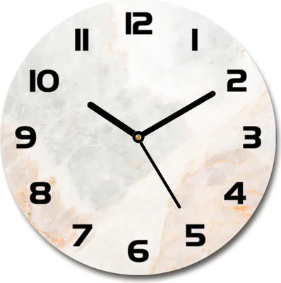 Produktbild von Wanduhr aus Glas 30fi Glasbild Glasuhr Gehärtetes Glas - schwarze-zeiger - Marble