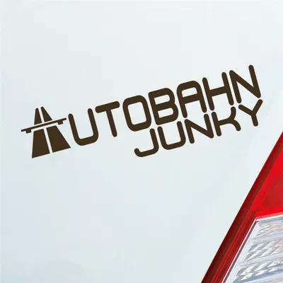 Produktbild von Auto Aufkleber Autobahn Junky Tuning Racing 15x5 cm Braun Sticker Heckscheibenaufkleber