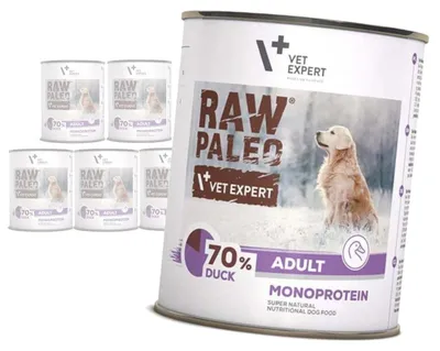 Zdjęcie produktu dla Raw Paleo Adult Monoprotein 6x800g Mokra Karma Dla Psa z Kaczką
