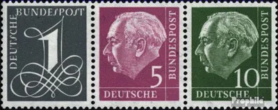Produktbild von Briefmarken BRD (BR.Deutschland) 1958 Mi W18Y II postfrisch