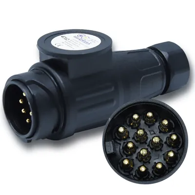 Produktbild von CCLIFE 13 Poliger Stecker Anhänger Adapter mit Dichtung