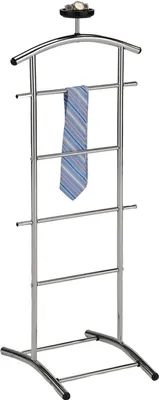 Produktbild von Herrendiener Stummer Diener ATRIX, Kleiderbutler Damendiener Kleiderstange Kleiderbügel Hosenbügel aus Metall in chrom